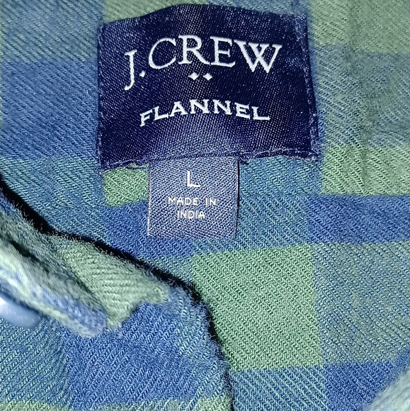 J.Crew Flannel Button Down Top Size L - Picture 5 of 6